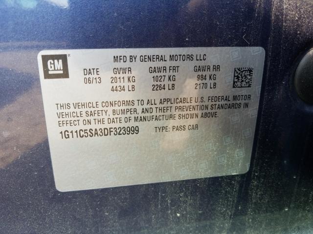 Photo 10 from auction – 2013 CHEVROLET MALIBU 1LT with VIN 1G11C5SA3DF323999