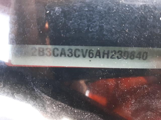 Photo 10 from auction – 2010 DODGE CHARGER SX with VIN 2B3CA3CV6AH230840