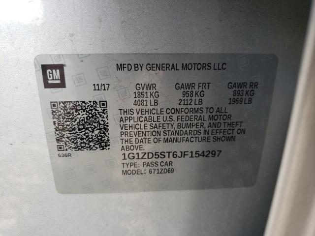 Photo 10 from auction – 2018 CHEVROLET MALIBU LT with VIN 1G1ZD5ST6JF154297
