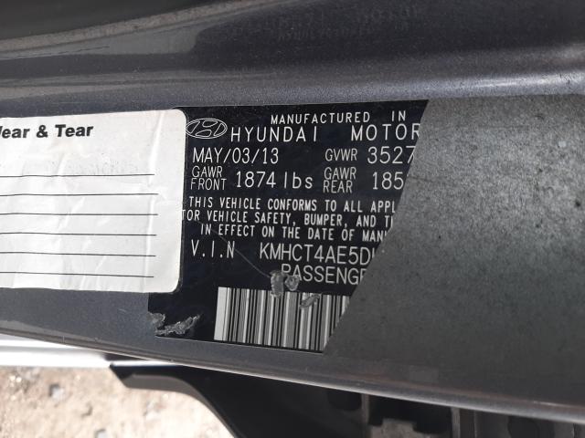 HYUNDAI ACCENT GLS 2013 with VIN KMHCT4AE5DU496834 - Photo from auction