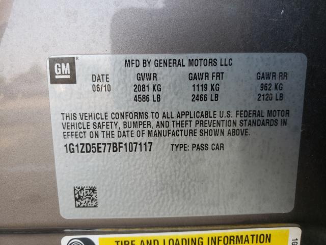 Photo 10 from auction – 2011 CHEVROLET MALIBU 2LT with VIN 1G1ZD5E77BF107117