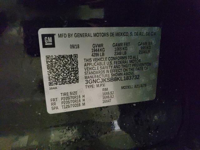 Photo 10 from auction – 2019 CHEVROLET TRAX LS with VIN 3GNCJKSB8KL183732