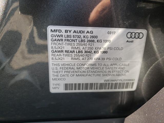 Photo 10 from auction – 2018 AUDI SQ5 PREMIU with VIN WA1A4AFYXJ2008683