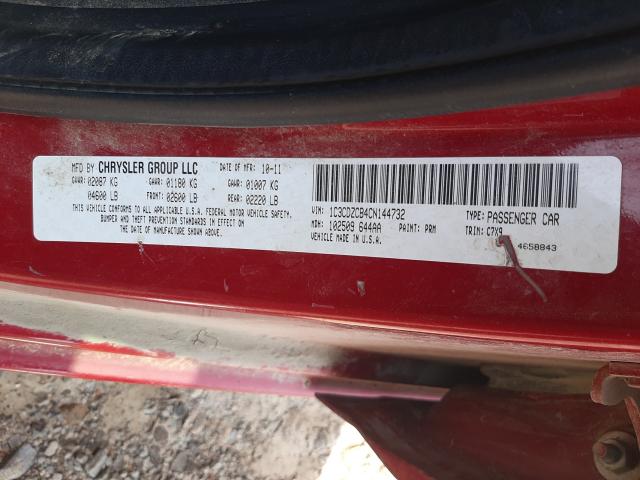 Photo 10 from auction – 2012 DODGE AVENGER SX with VIN 1C3CDZCB4CN144732