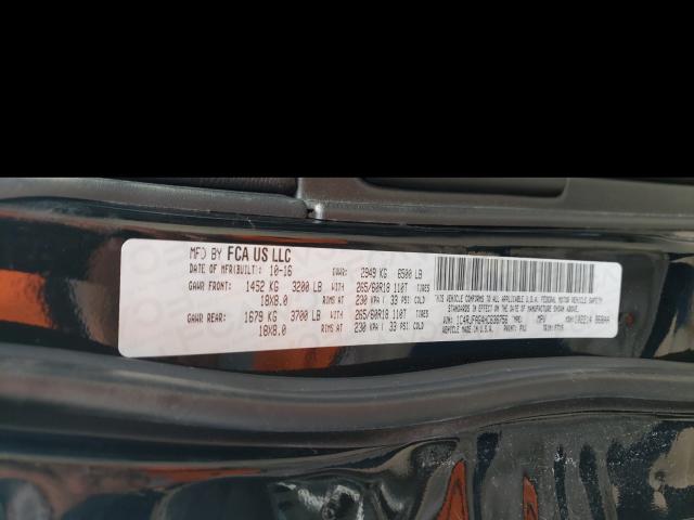 Photo 10 from auction – 2017 JEEP GRAND CHER with VIN 1C4RJFAG4HC636756