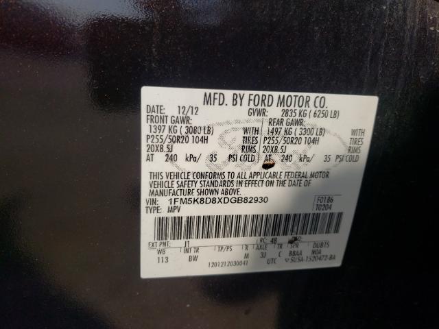 Photo 10 from auction – 2013 FORD EXPLORER X with VIN 1FM5K8D8XDGB82930