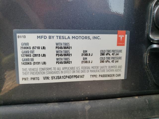 Photo 10 from auction – 2013 TESLA MODEL S with VIN 5YJSA1CP4DFP04147