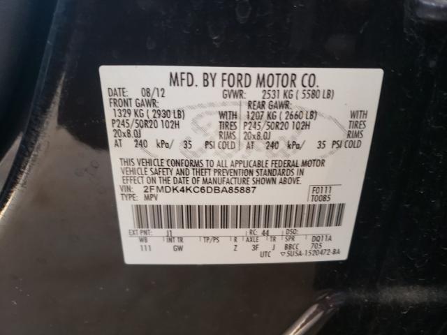 Photo 10 from auction – 2013 FORD EDGE LIMIT with VIN 2FMDK4KC6DBA85887