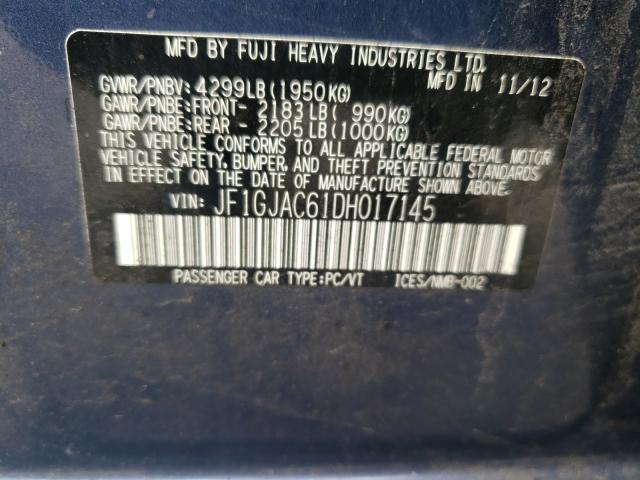 Photo 10 from auction – 2013 SUBARU IMPREZA PR with VIN JF1GJAC61DH017145