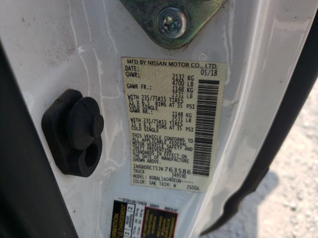 Photo 10 from auction – 2018 NISSAN FRONTIER S with VIN 1N6BD0CT5JN763586