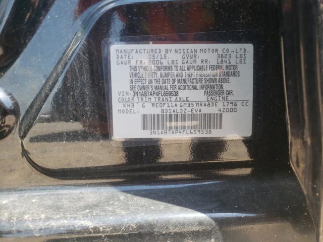 Photo 10 from auction – 2015 NISSAN SENTRA S with VIN 3N1AB7AP4FL659538