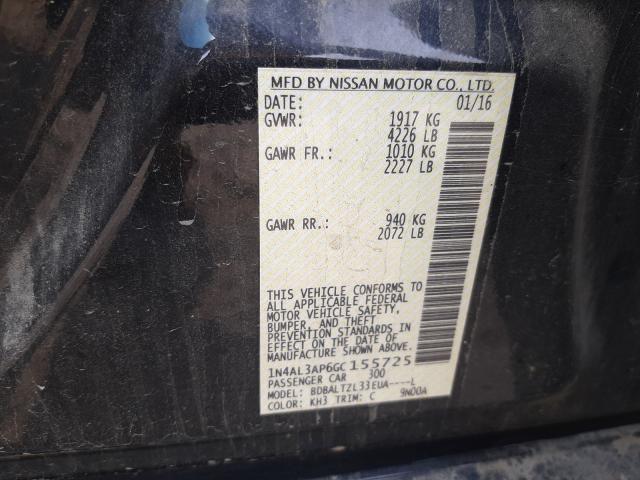 Photo 10 from auction – 2016 NISSAN ALTIMA 2.5 with VIN 1N4AL3AP6GC155725