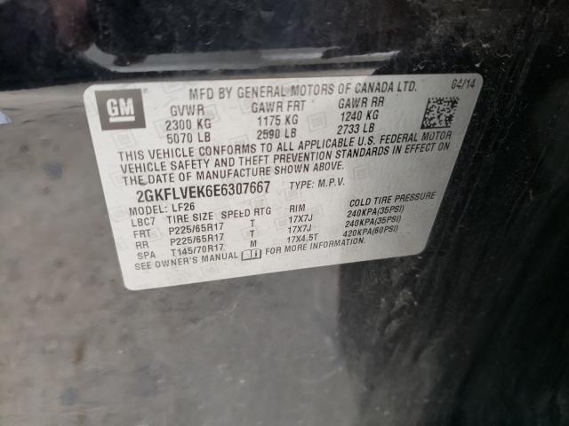 Photo 10 from auction – 2014 GMC TERRAIN SL with VIN 2GKFLVEK6E6307667
