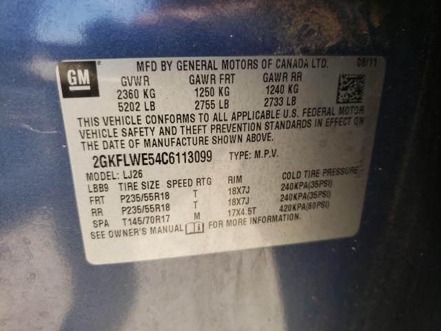 Photo 10 from auction – 2012 GMC TERRAIN SL with VIN 2GKFLWE54C6113099