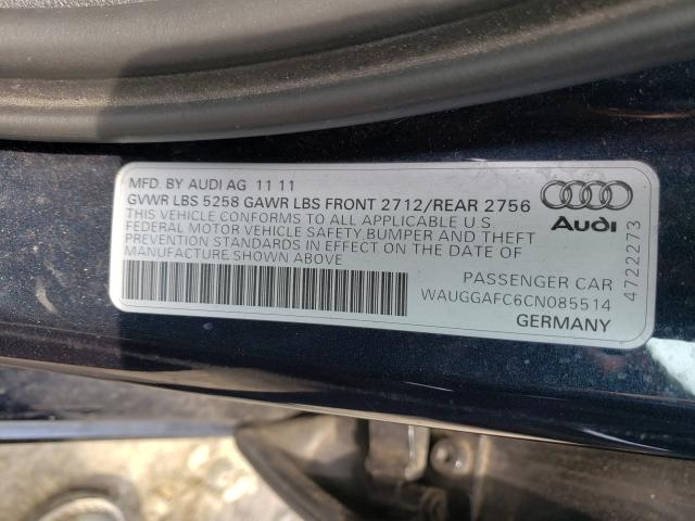 Photo 10 from auction – 2012 AUDI A6 PREMIUM with VIN WAUGGAFC6CN085514