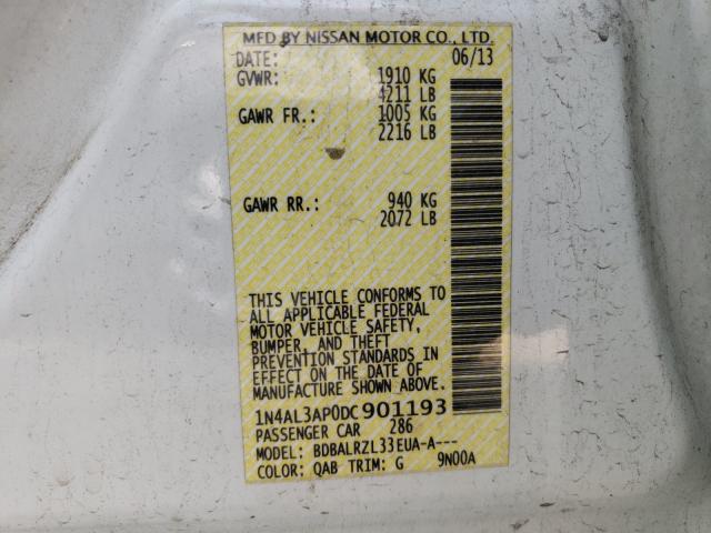 Photo 10 from auction – 2013 NISSAN ALTIMA 2.5 with VIN 1N4AL3AP0DC901193