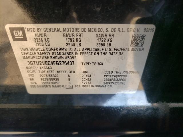 Photo 10 from auction – 2015 GMC SIERRA 15 with VIN 3GTU2VEC4FG276407