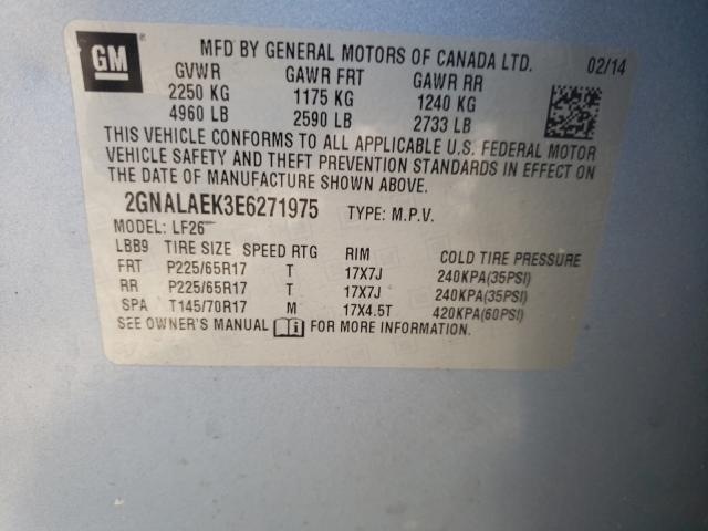 Photo 10 from auction – 2014 CHEVROLET EQUINOX LS with VIN 2GNALAEK3E6271975