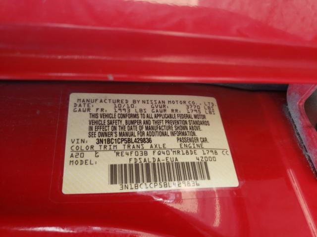 Photo 10 from auction – 2011 NISSAN VERSA S with VIN 3N1BC1CP5BL429836