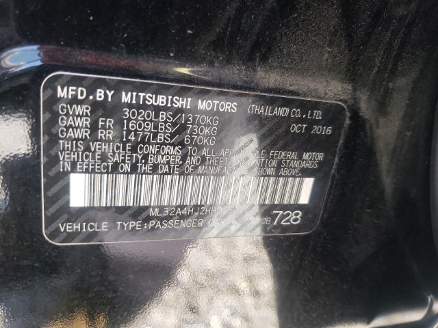 Photo 10 from auction – 2017 MITSUBISHI MIRAGE SE with VIN ML32A4HJ2HH015111