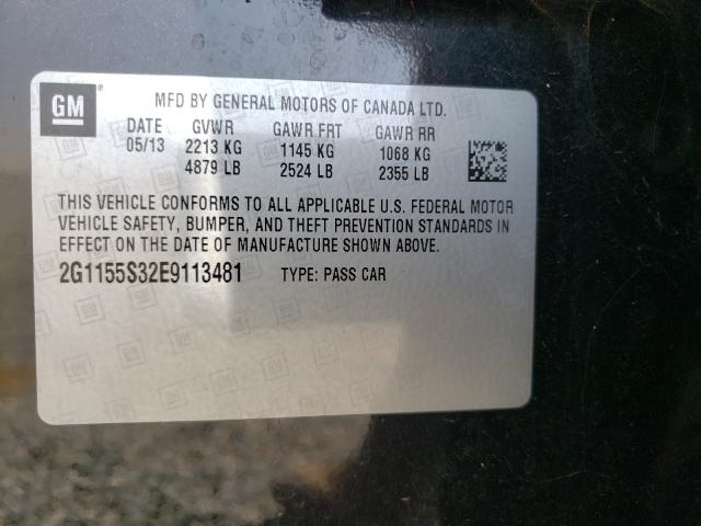 Photo 10 from auction – 2014 CHEVROLET IMPALA LTZ with VIN 2G1155S32E9113481