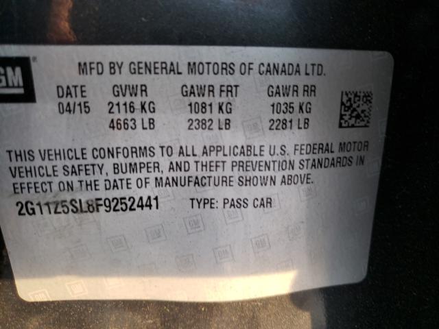 Photo 10 from auction – 2015 CHEVROLET IMPALA LS with VIN 2G11Z5SL8F9252441