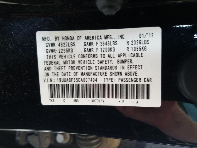 Photo 10 from auction – 2012 ACURA TL with VIN 19UUA9F55CA007404