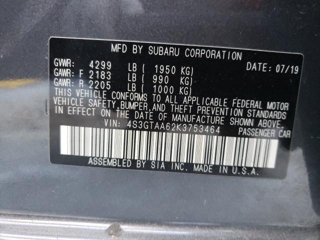 Photo 10 from auction – 2019 SUBARU IMPREZA with VIN 4S3GTAA62K3753464
