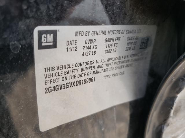 Photo 10 from auction – 2013 BUICK REGAL GS with VIN 2G4GV5GVXD9169061