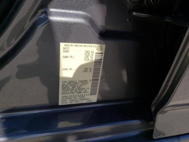 Photo 10 from auction – 2020 NISSAN ALTIMA SR with VIN 1N4BL4CV2LN319332