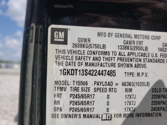 Photo 10 from auction – 2002 GMC ENVOY with VIN 1GKDT13S422447485