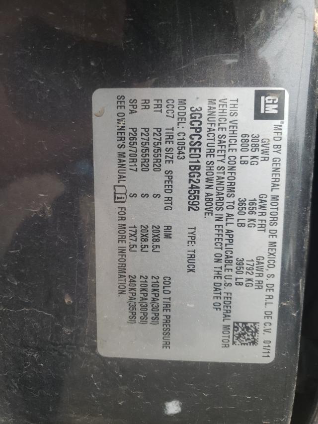 Photo 10 from auction – 2011 CHEVROLET SILVERADO with VIN 3GCPCSE01BG245592