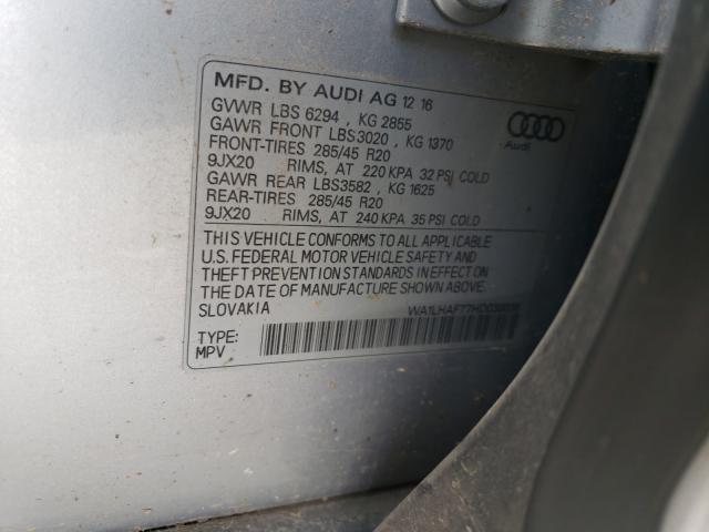 Photo 10 from auction – 2017 AUDI Q7 PREMIUM with VIN WA1LHAF77HD039036