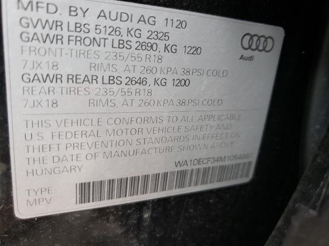 Photo 10 from auction – 2021 AUDI Q3 PREMIUM with VIN WA1DECF34M1054661