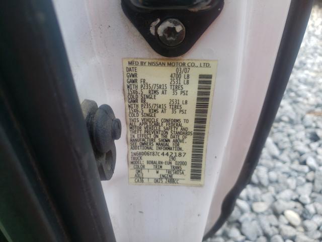 Photo 10 from auction – 2007 NISSAN FRONTIER K with VIN 1N6BD06T87C442187