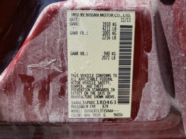 Photo 10 from auction – 2014 NISSAN ALTIMA 2.5 with VIN 1N4AL3APXEC180463