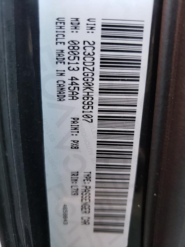 Photo 10 from auction – 2019 DODGE CHALLENGER with VIN 2C3CDZGG0KH695107