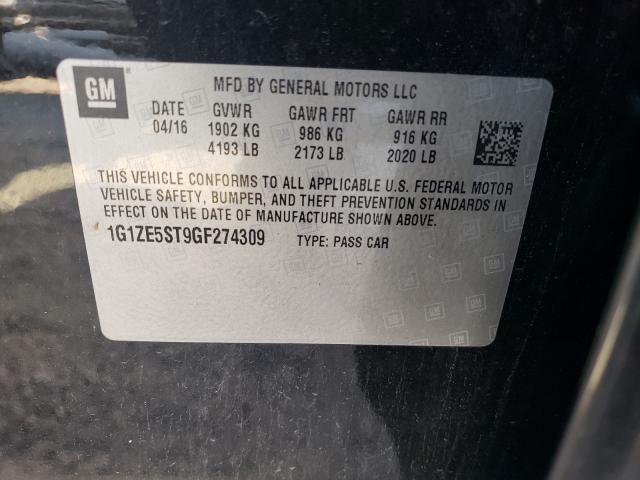 Photo 10 from auction – 2016 CHEVROLET MALIBU LT with VIN 1G1ZE5ST9GF274309
