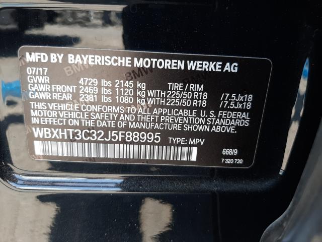 Photo 10 from auction – 2018 BMW X1 XDRIVE2 with VIN WBXHT3C32J5F88995
