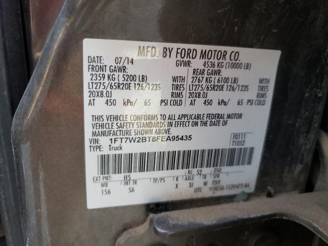 Photo 10 from auction – 2015 FORD F250 SUPER with VIN 1FT7W2BT8FEA95435