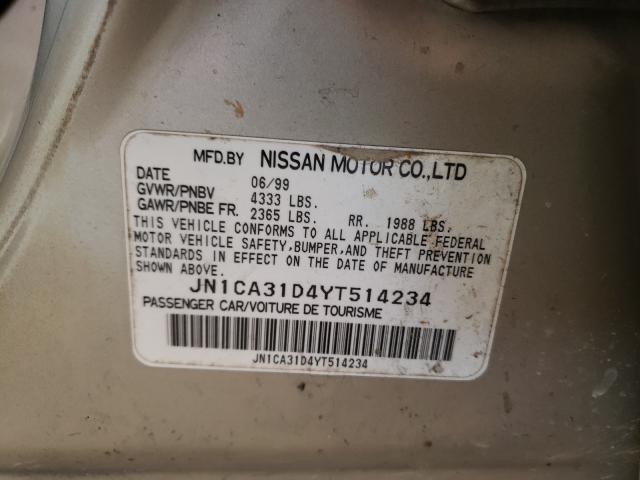 Photo 10 from auction – 2000 NISSAN MAXIMA GLE with VIN JN1CA31D4YT514234