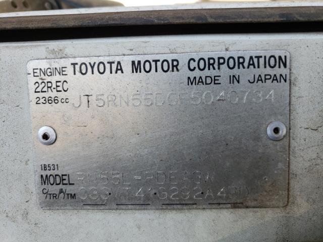 Photo 10 from auction – 1985 TOYOTA PICKUP with VIN JT5RN55D0F5040734
