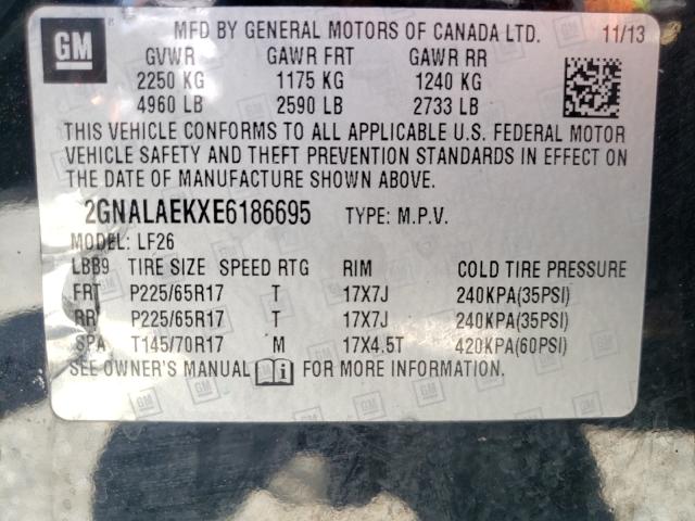Photo 10 from auction – 2014 CHEVROLET EQUINOX LS with VIN 2GNALAEKXE6186685