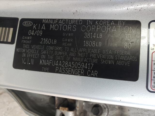 Zdjęcie 10 z aukcji – 2010 KIA FORTE EX z VIN KNAFU4A28A5059417