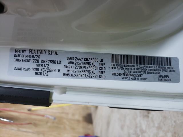 Photo 10 from auction – 2021 RAM PROMASTER with VIN ZFBHRFAB3M6S65187