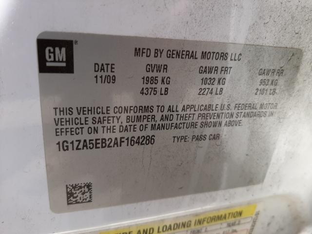 Photo 10 from auction – 2010 CHEVROLET MALIBU LS with VIN 1G1ZA5EB2AF164286