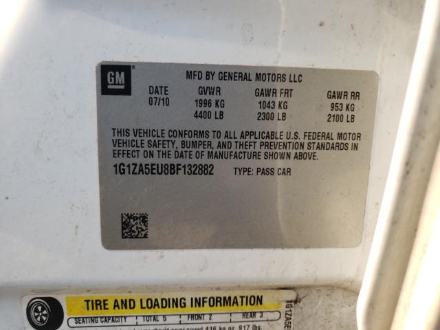 Photo 10 from auction – 2011 CHEVROLET MALIBU LS with VIN 1G1ZA5EU8BF132882