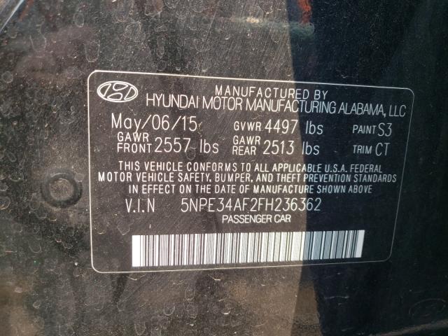 Photo 10 from auction – 2015 HYUNDAI SONATA SPO with VIN 5NPE34AF2FH236362