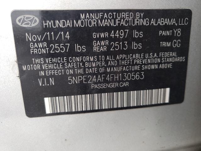 Photo 10 from auction – 2015 HYUNDAI SONATA SE with VIN 5NPE24AF4FH130563