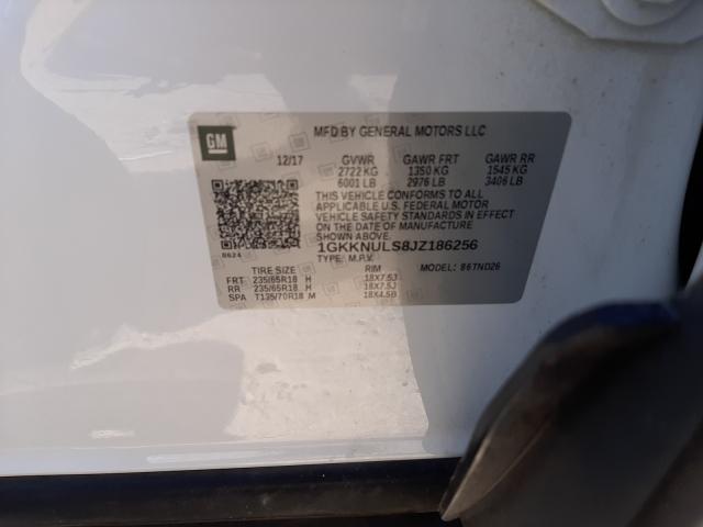 Photo 10 from auction – 2018 GMC ACADIA SLT with VIN 1GKKNULS8JZ186256